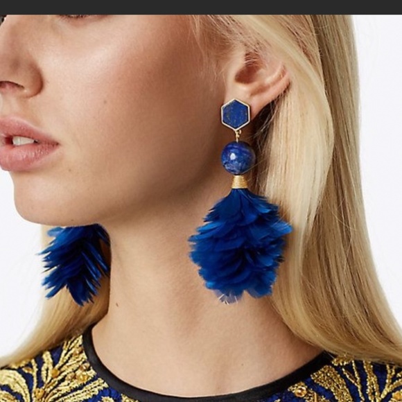 Tory Burch Jewelry - Tory burch big feather earrings